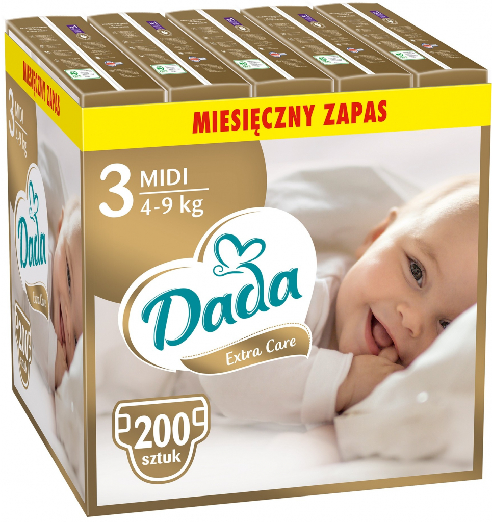 Dada Extra Care 3 Midi 4-9 kg 200 ks
