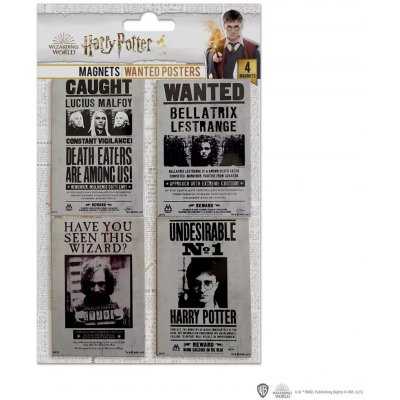 Distrineo Magnet Harry Potter - Wanted Posters (4 ks) – Zboží Živě