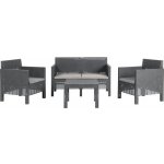 TOOMAX PENELOPE 4 SEATER zahradní plastový set - grafit – Zboží Dáma