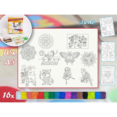 Radost v písku Velká sada PRO HOLKY 4 Barevné pískování obrázků – Zboží Mobilmania