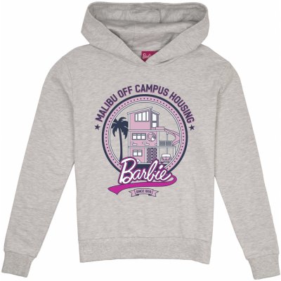 BARBIE dámská mikina s kapucí a potiskem šedá – Hledejceny.cz