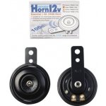 klakson 12V, 100dB, průměr 70 mm, OXFORD (černý) – Zboží Mobilmania