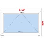 SMART Plastové okno 130x80, Sklopné – HobbyKompas.cz