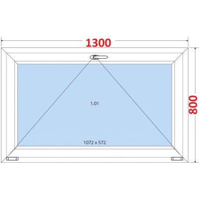 SMART Plastové okno 130x80, Sklopné – Zboží Mobilmania