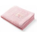 BABYONO Bambusová pletená deka Růžová