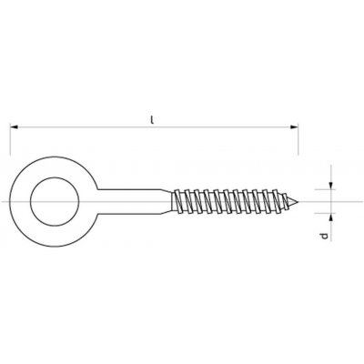 Lešenářský vrut s okem 12 x 90 mm Zn – Hledejceny.cz