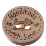 Knoflík 20 mm Hand made šicí stroj – Zboží Dáma