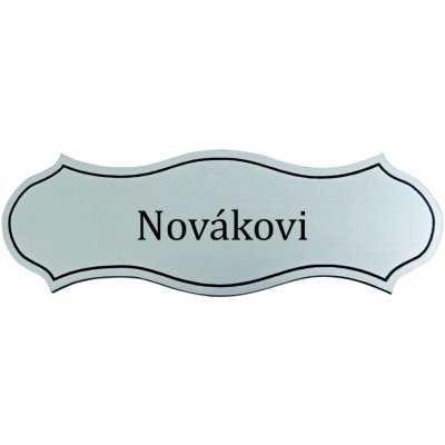 Jmenovka S16 120x40mm stříbrná matná – Zboží Mobilmania