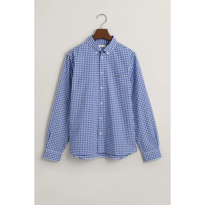 Gant Poplin Gingham Shield Shirt College Blue – Sleviste.cz