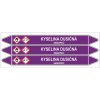 Piktogram Značení potrubí, kyselina dusičná,3 ks, 355 × 37 mm