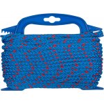 CONNEX PP pletené lano 8pramenné, 6 mm × 20 m, modrá/červ., navíječ