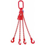 SVX Řetězový závěs oko-4 háky tř 80 se zkracovačem (1,5 m,17 000/11 800 kg, 16 mm) 1,5m,17 000/11 800 kg, 16mm červena – Hledejceny.cz
