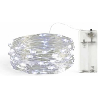 senzanakupy Vánoční mikro řetěz na baterie 3,5 m 35 LED studená bílá – Hledejceny.cz