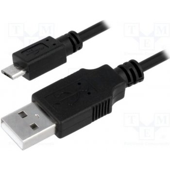 Logilink CU0057 Kabel USB 2.0 Typ-A samec pro Typ- micro B samec, délka 0,6m, černá