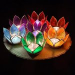 Set 7 čakrových lotosových svícnů – Zboží Dáma