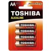 Baterie pro bezdrátové telefony Baterie AA TOSHIBA Alkaline 4ks 1,5V alkalická LR6/4/48 BL