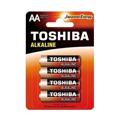 Baterie AA TOSHIBA Alkaline 4ks 1,5V alkalická LR6/4/48 BL