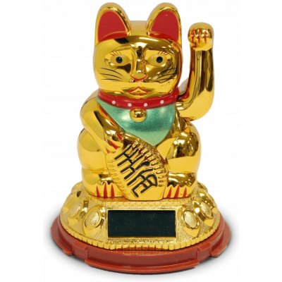 SOLÁRNÍ japonská KOČKA ŠTĚSTÍ s tlapkou MANEKI NEKO – Zboží Dáma