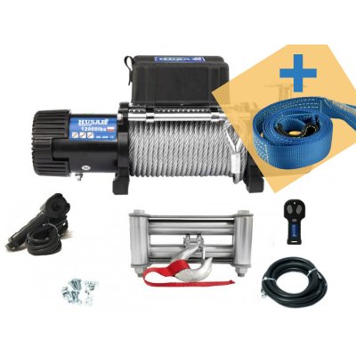 offroad naviják 5,4t 12V ocelové lano 25m HUSARWINCH BST 12000 – Hledejceny.cz