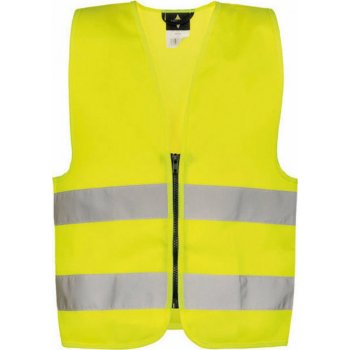 Korntex Dětská reflexní bezpečnostní vesta Aalborg na zip Žlutá