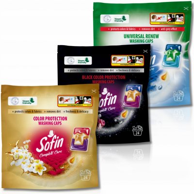 Sofin Complete Care Kapsle na praní tkanin Color + Black + White Mix 3 x 24 PD – Zbozi.Blesk.cz