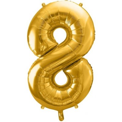 Foliová číslice zlatá 8 86 cm – Zboží Dáma