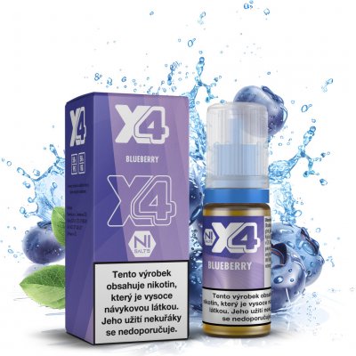 X4 Bar Juice Blueberry 10 ml 20 mg – Zbozi.Blesk.cz