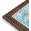 Nástěnné mapy National Geographic Velká Británie a Irsko - nástěnná mapa Classic 60 x 77 cm Varianta: mapa v dřevěném rámu, Provedení: Volta ořech