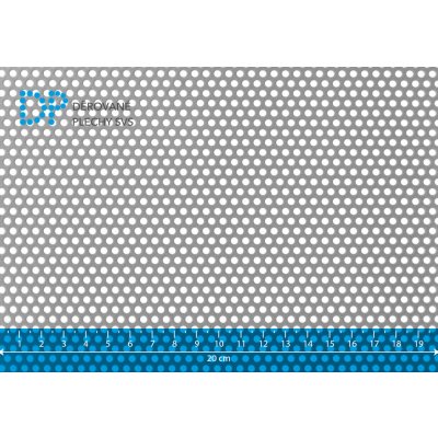 Děrovaný plech hliníkový Rv 3-5, formát 1,0 x 1000 x 2000 mm