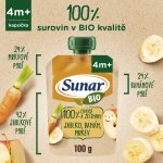 Sunar Bio kapsička Jablko banán mrkev 4m+ 100 g – Zboží Dáma