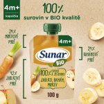 Sunar Bio kapsička Jablko banán mrkev 4m+ 100 g – Zbozi.Blesk.cz