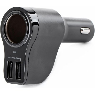 Nabíječka do auta 2xUSB 2,4A se zásuvkou do zapalovače 12/24V – Zboží Živě