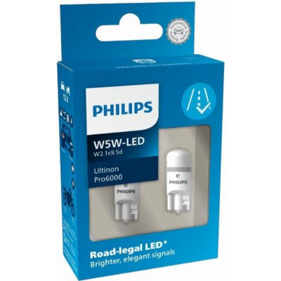 Philips LED Ultinon Pro6000 W5W LED s homologací pro silniční provoz* 6000K – Zboží Mobilmania