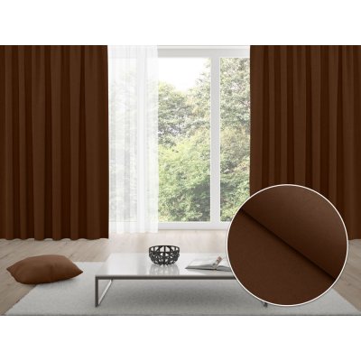 Biante Zatemňovací závěs Blackout BKU-114 Čokoládově hnědý - šířka 140 cm 140x230 cm – Sleviste.cz