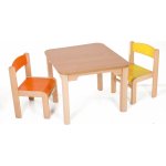 Hajdalánek Dětský stolek MATY + židličky LUCA oranžová žlutá – Zboží Dáma