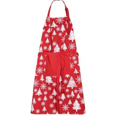 Forbyt Vánoční kuchyňská zástěra Stromky červená 70x90cm – Zboží Mobilmania