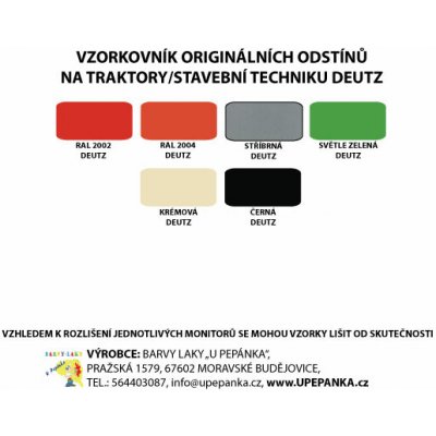 U PEPÁNKA s.r.o. barvy na traktory 1,25 kg SVĚTLE ZELENÁ DEUTZ | Zboží Auto
