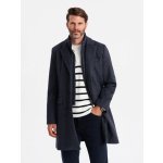 Ombre Unzipped men's wool coat navy blue černá – Zboží Dáma