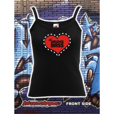 Teknoshop DNB HEART s potiskem černé – Sleviste.cz