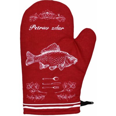 Frobyt Kuchyňská chňapka PETRŮV ZDAR, červená, zelená, 28x18cm – Sleviste.cz