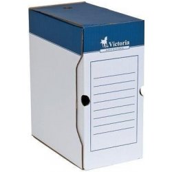 Victoria archivační krabice karton modro bílá A4 150 mm