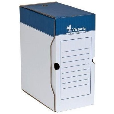 Victoria archivační krabice karton modro bílá A4 150 mm – Zboží Živě