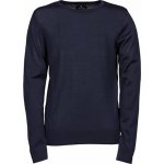 Tee Jays Přiléhavý vlněný merino svetr modrá námořní – Hledejceny.cz