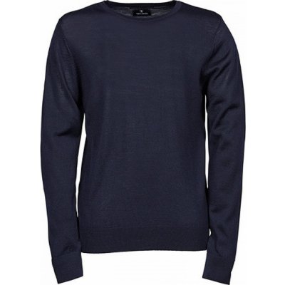 Tee Jays Přiléhavý vlněný merino svetr modrá námořní – Hledejceny.cz