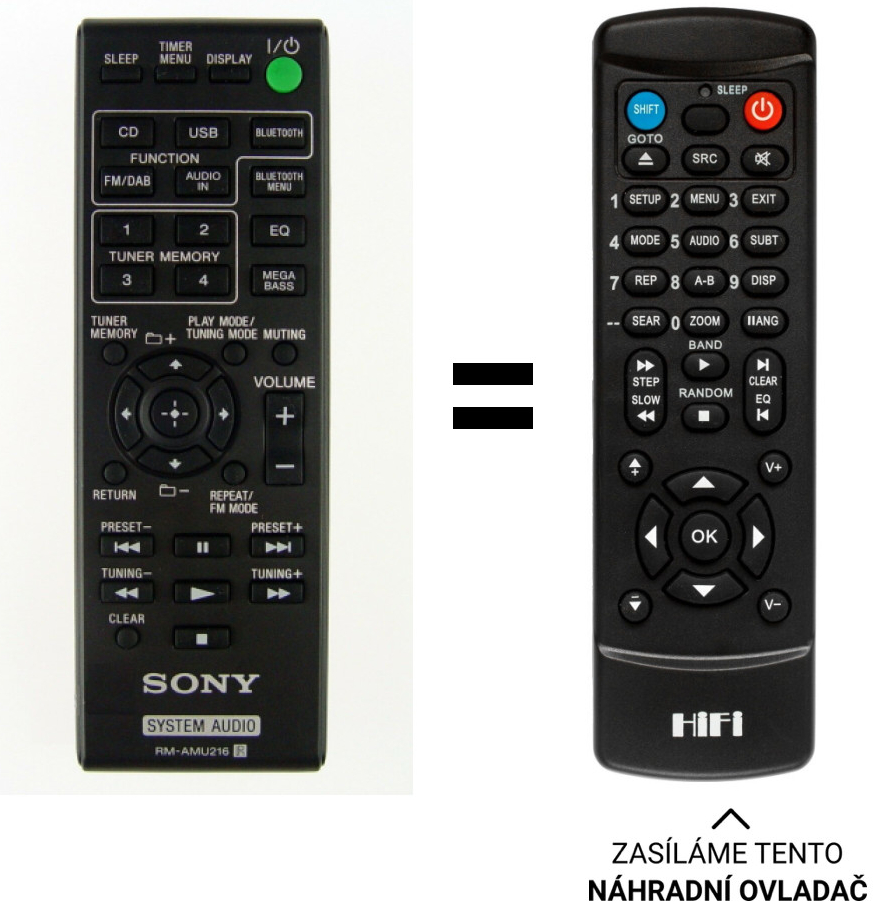 Dálkový ovladač Predátor Sony RM-AMU216