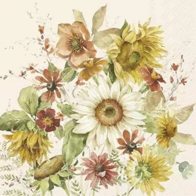 IHR Ideal Home Range Ubrousek 33x33cm Podzimní květiny – Sleviste.cz