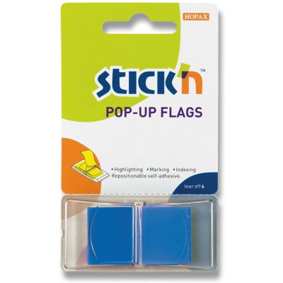 Hopax Stick'n PopUp Flags - neonové proužky "Z" - modré – Hledejceny.cz