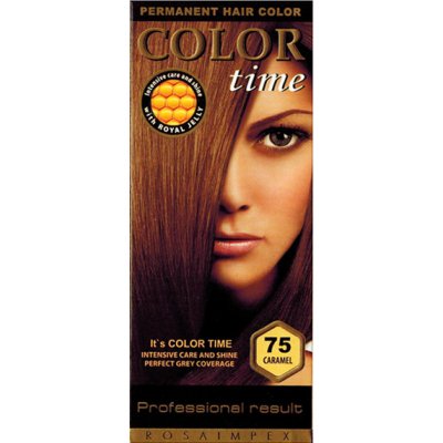 Color Time dlouhotravající barva na vlasy 75 karamel 85 ml