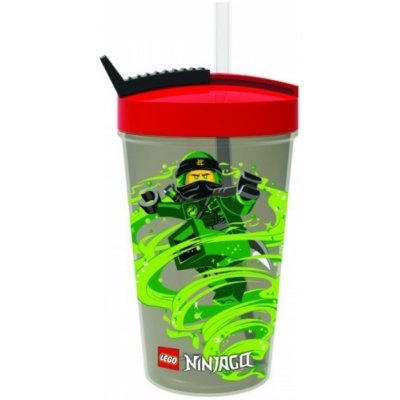 Lego Ninjago Classic kelímek s brčkem červená 500 ml – Zboží Mobilmania