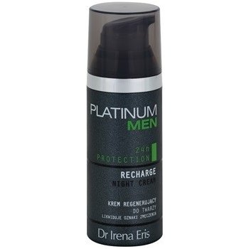 Dr Irena Eris Platinum Men 24 h Protection noční regenerační krém pro unavenou pleť Recharge 50 ml